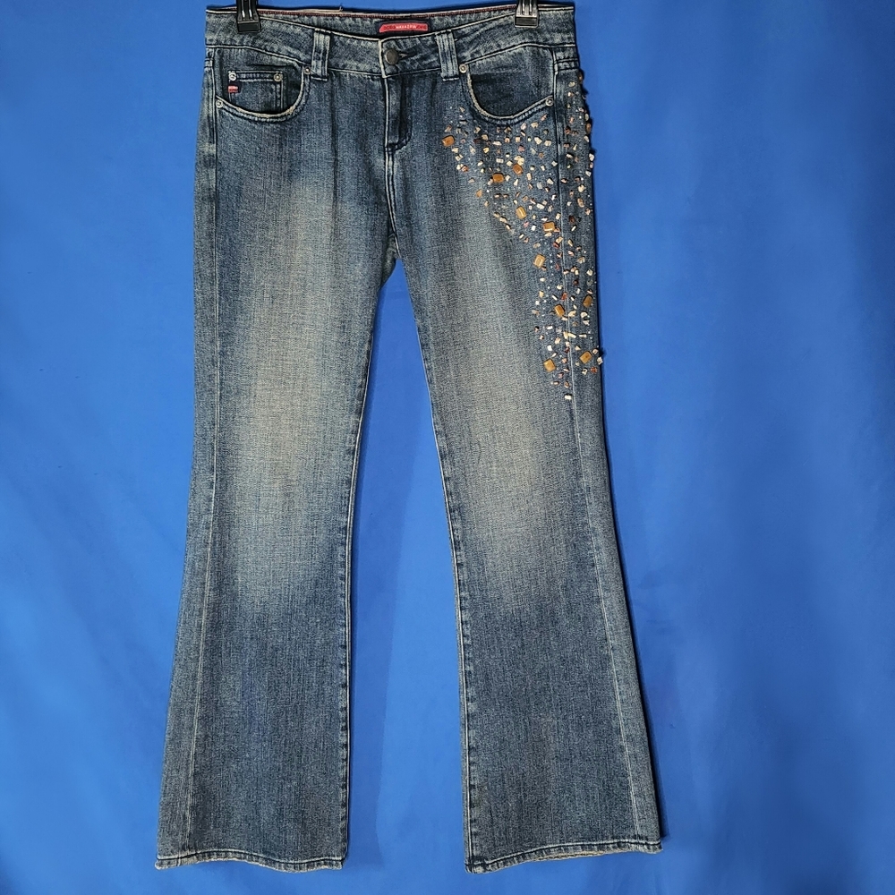 BCBGMaxAzria Jeans With Button Embellishments